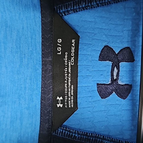 Under Armour Men's Coldgear Expanse Fitted Long Sleeve Sweater Blue L 1/4 Zip - Picture 5 of 9